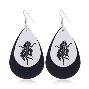 Zodiac leather earrings